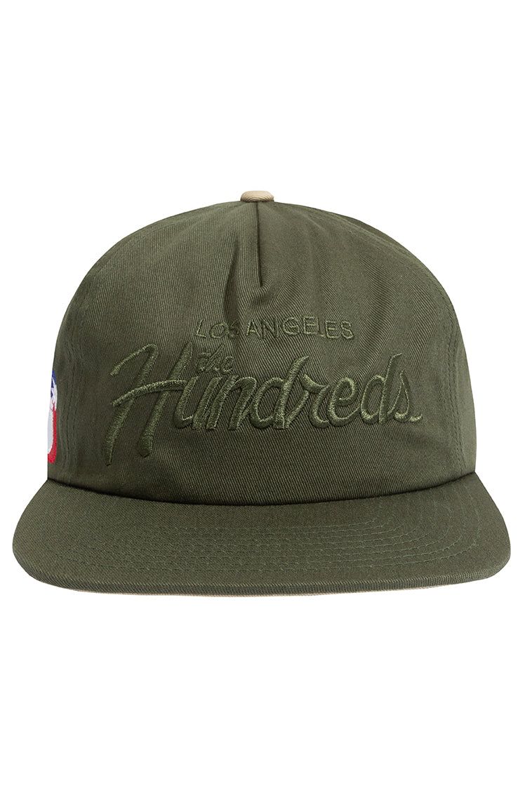 The Hundreds Team Snapback Cap Olive OS Stick