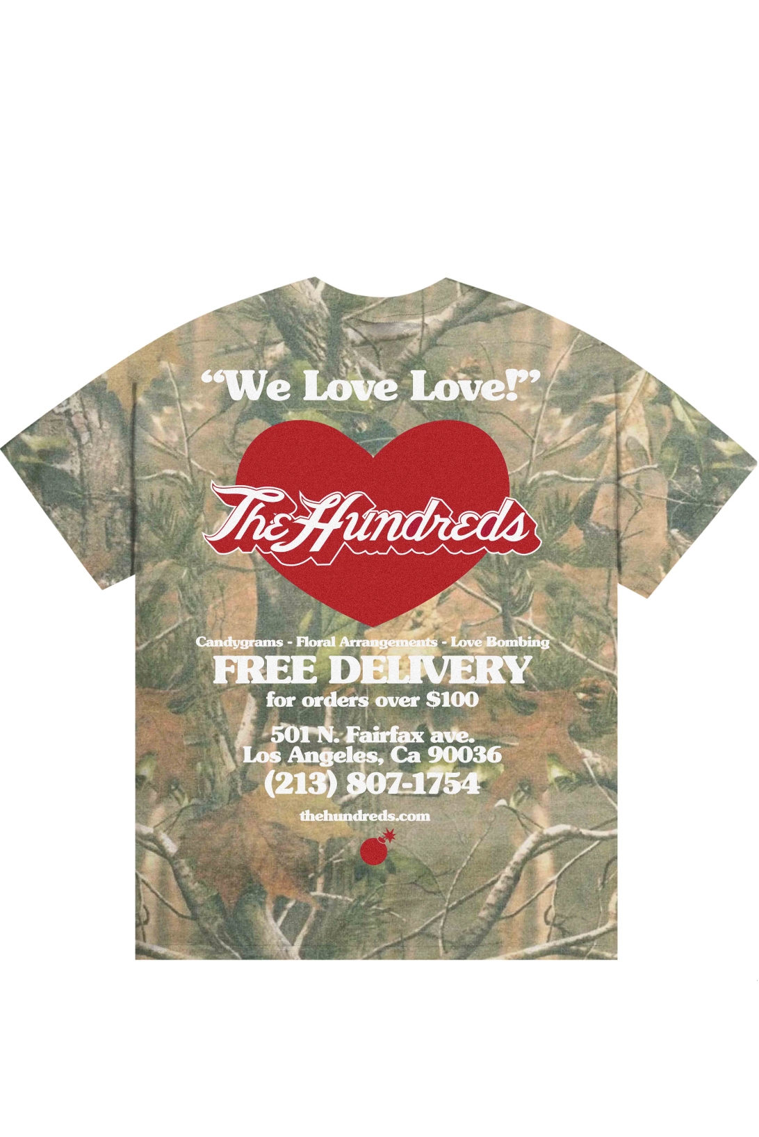 The Hundreds We Love Love T-Shirt Vintage Tree Camo
