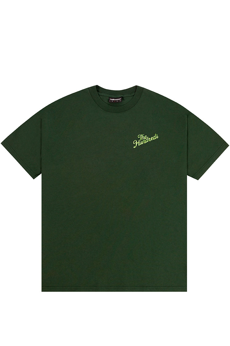 The Hundreds Graphic Tees Snake Slant T-Shirt Grün Baumwolle