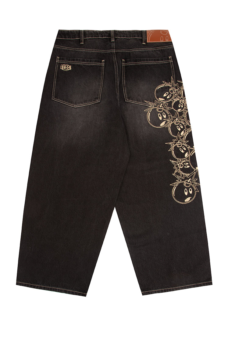 The Hundreds Adam Bomb Baggy Jeans Schwarz 32 Baumwolle
