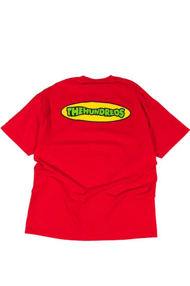 The Hundreds Graphic Tees Warped Logo T-Shirt Red 2XL Vintage