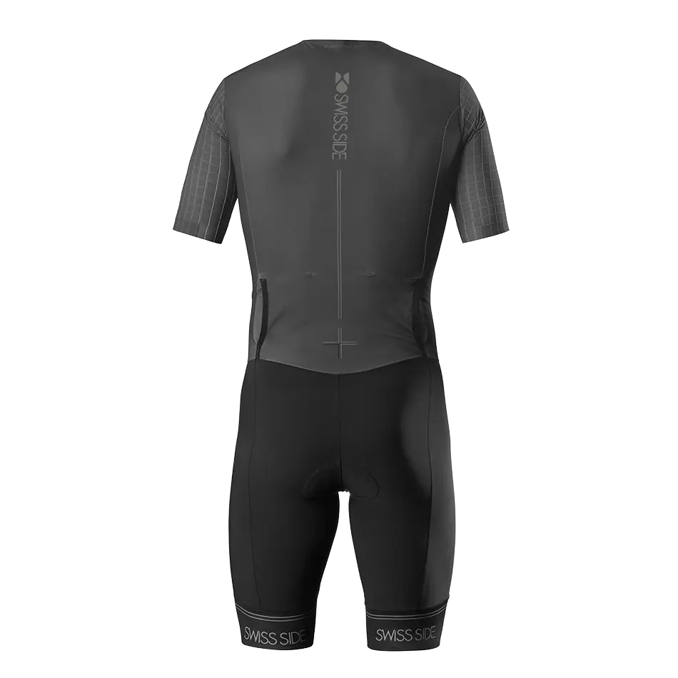 Swiss Side AERO Tri Suit Classic Triathlonanzug Dunkelgrau