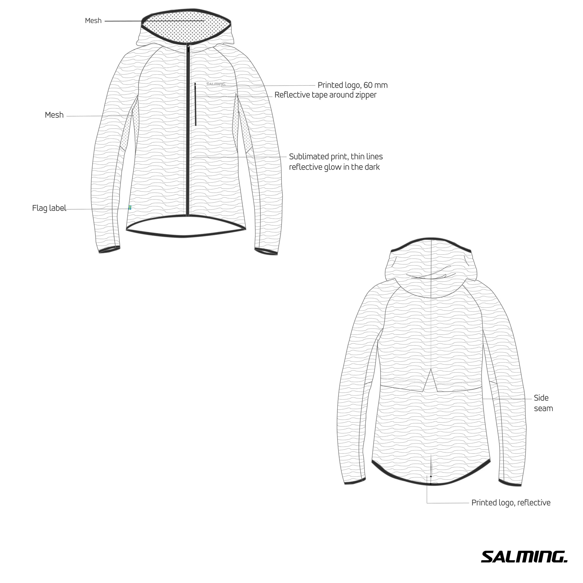 Salming Essential Run Jkt Laufjacke Damen Größe M Reflex
