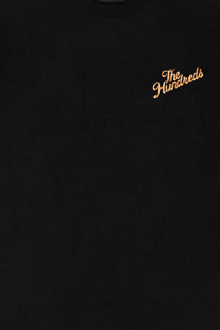 The Hundreds Graphic Tees Snake Slant T-Shirt Grün Baumwolle