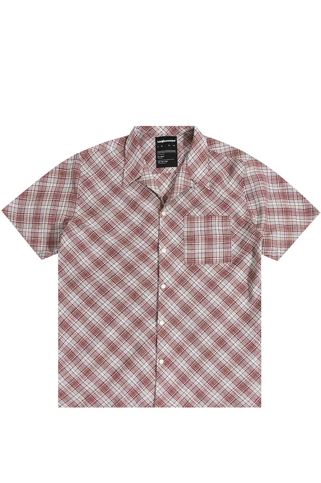 The Hundreds Terrace Hemd bordeaux L Baumwolle
