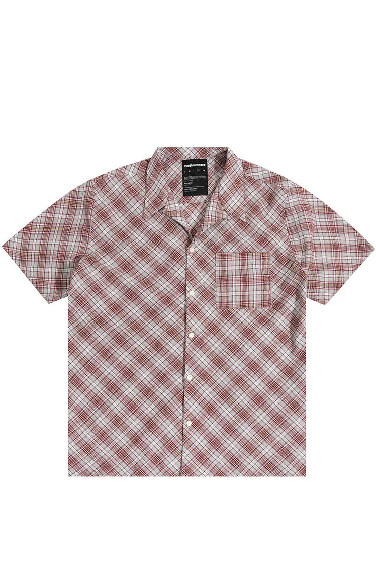 The Hundreds Terrace Hemd bordeaux L Baumwolle