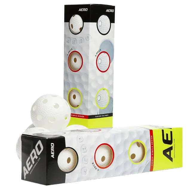 Salming Aero Floorball 4-Pack Weiß Lochball Training