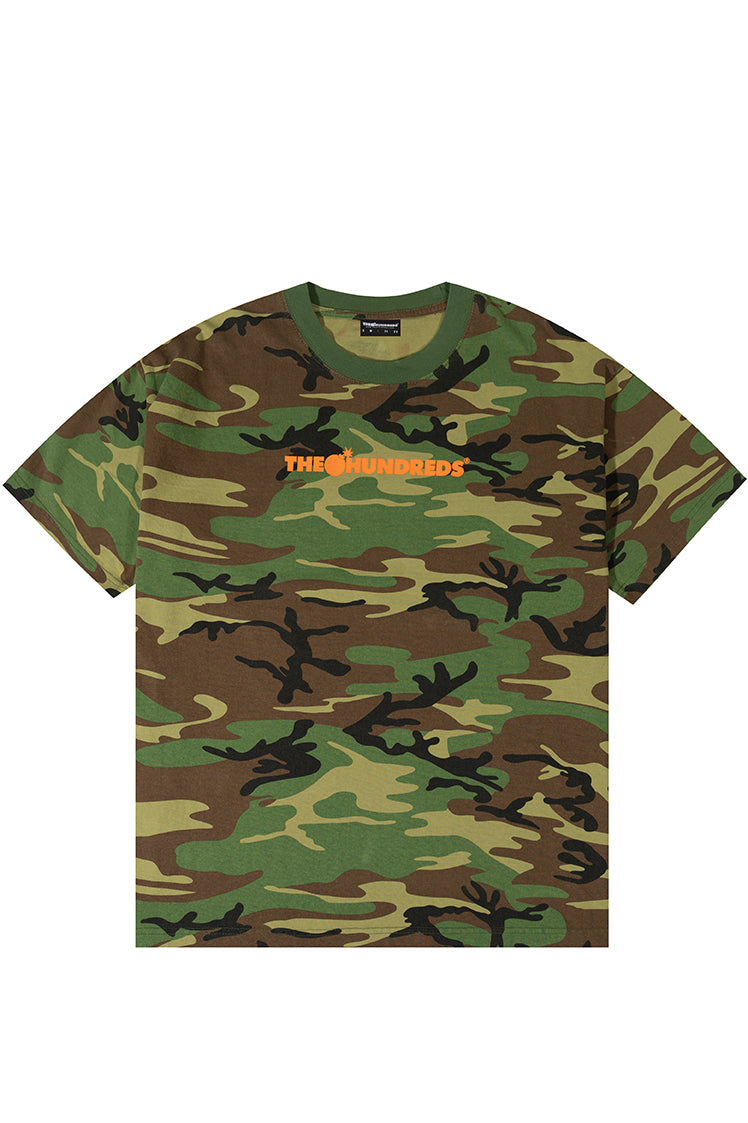 The Hundreds Bar Logo T-Shirt Camo Baumwolle