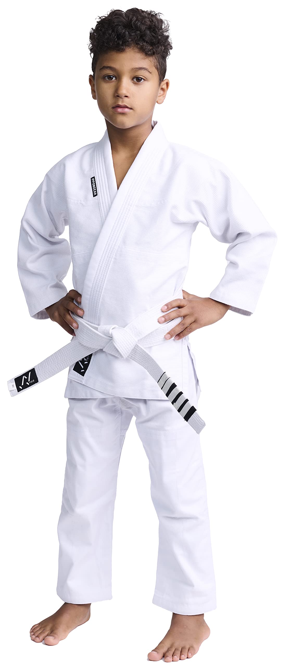 Ippon Gear Rookie BJJ-Anzug Kinder mit Gürtel Schwarz