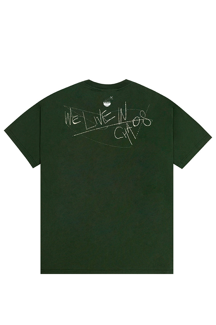 The Hundreds Live in Chaos T-Shirt Navy Baumwolle