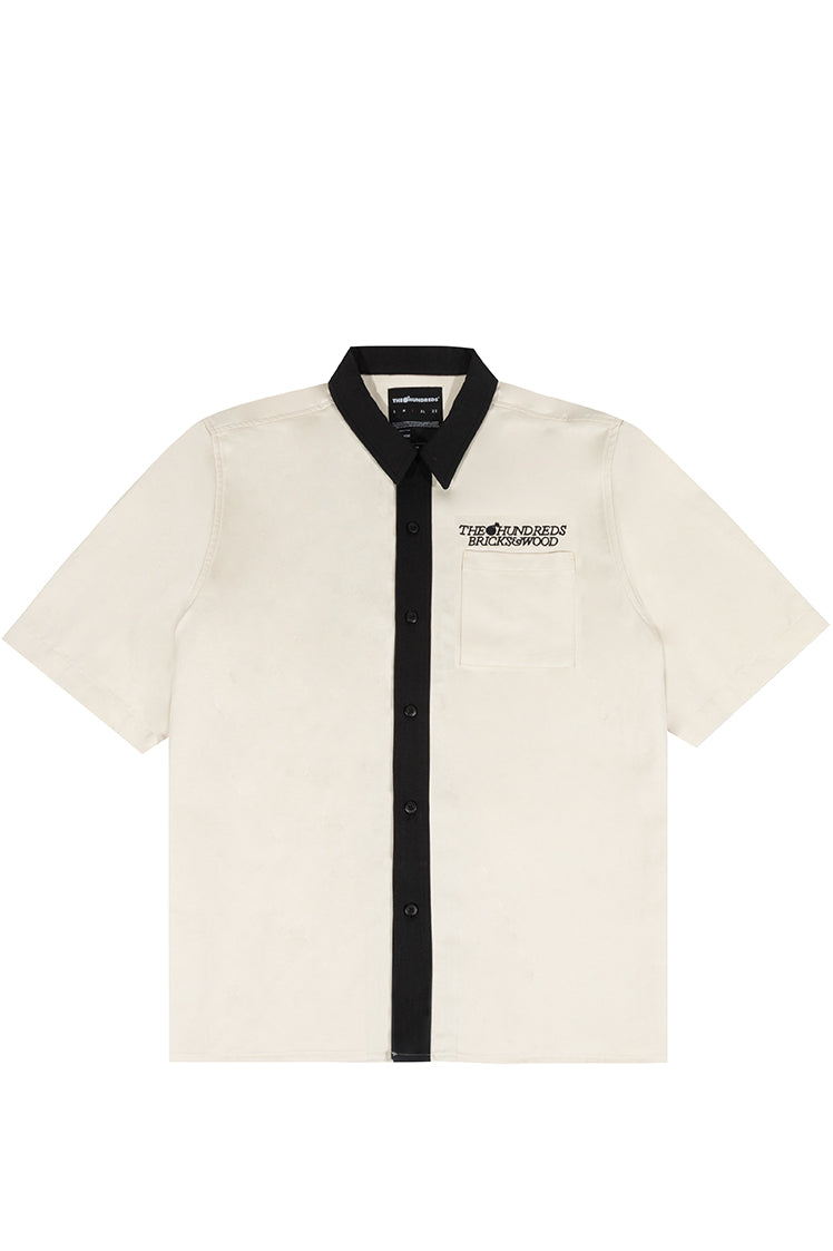 The Hundreds Shirts Myles Woven Hemd Off White Baumwolle