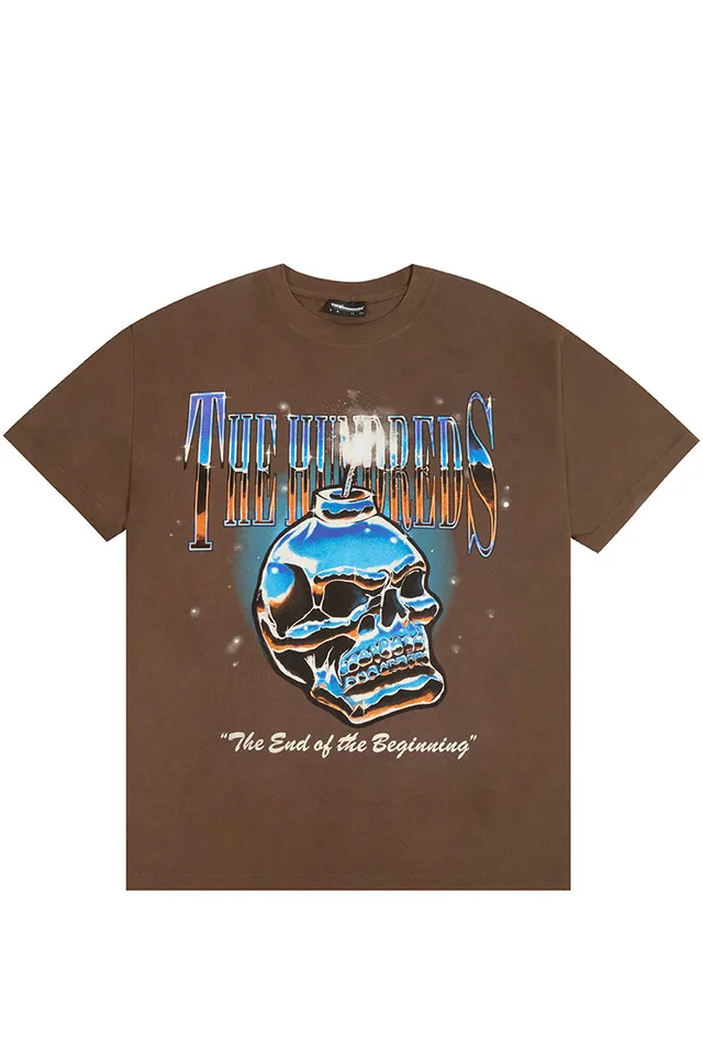 The Hundreds Graphic Tees Chrome Bomb T-Shirt Braun Baumwolle