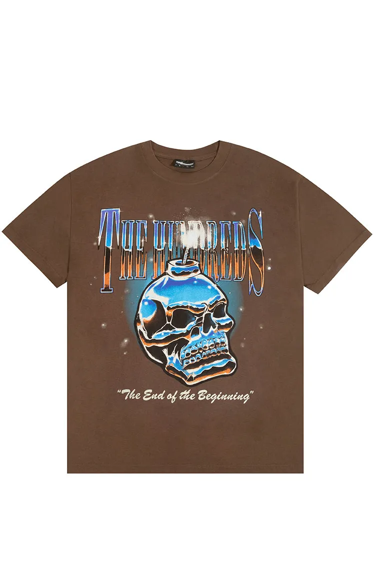 The Hundreds Graphic Tees Chrome Bomb T-Shirt Braun Baumwolle