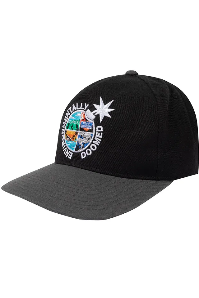 The Hundreds Environmentally Doomed Snapback Cap Schwarz OS