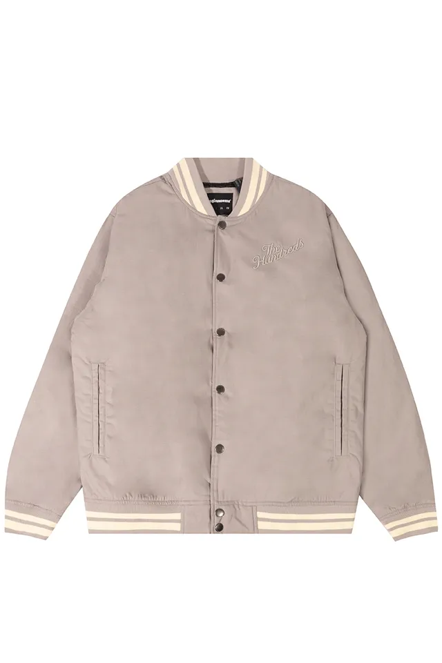 The Hundreds Outerwear Slant Sports Jacket Hellgrau Wattiert