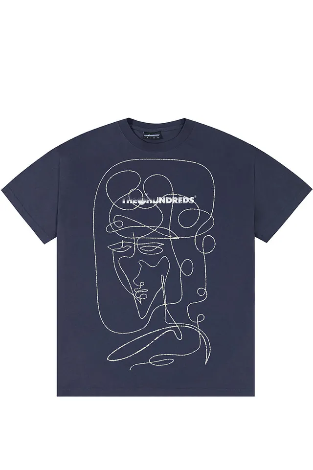 The Hundreds Live in Chaos T-Shirt Navy Baumwolle