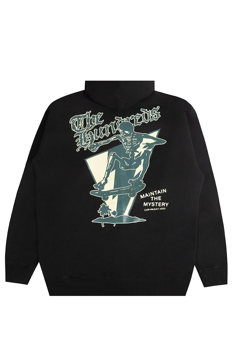 The Hundreds Skull Mountain Zip-Up Hoodie Schwarz Baumwollfleece
