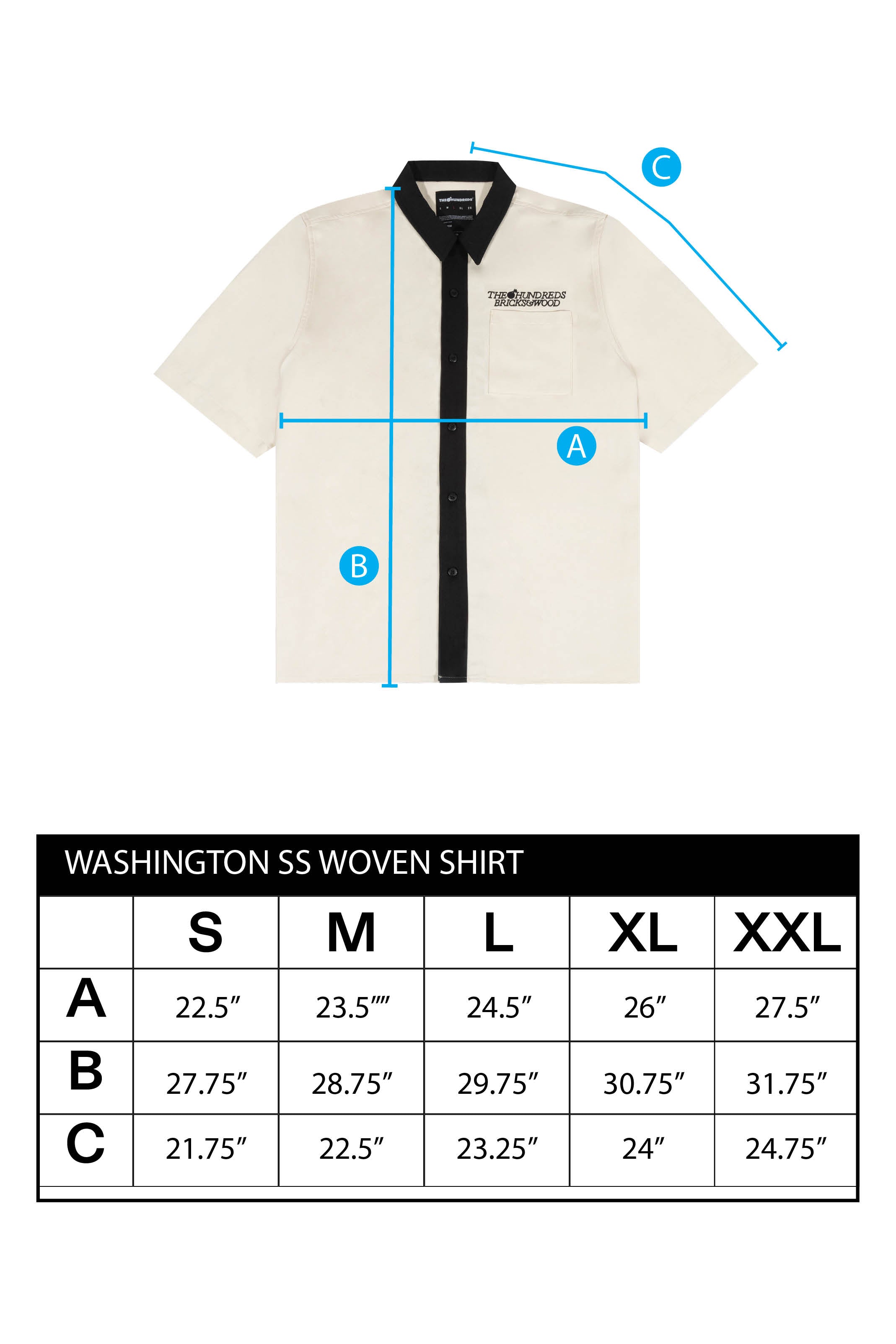 The Hundreds Shirts Myles Woven Hemd Off White Baumwolle