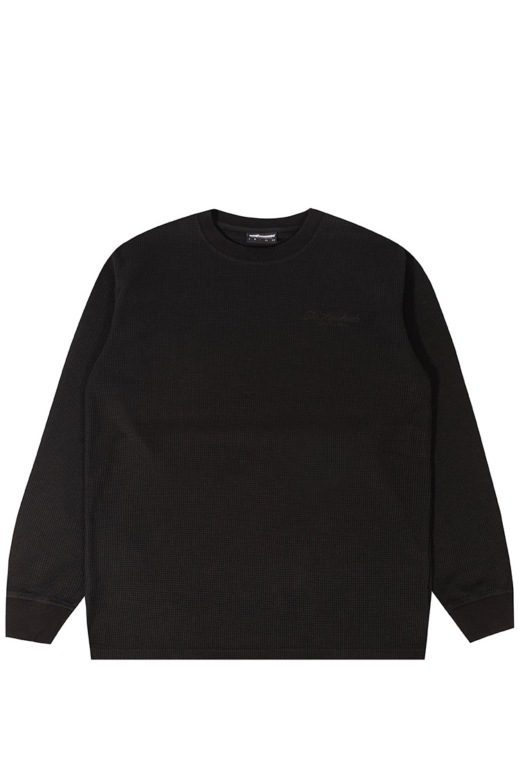 The Hundreds Rich LS Thermal Shirt Schwarz Waffelstrick