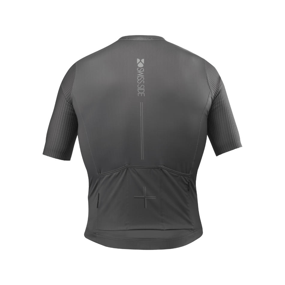 Swiss Side AERO Jersey Classic Radtrikot Dunkelgrau L Aero