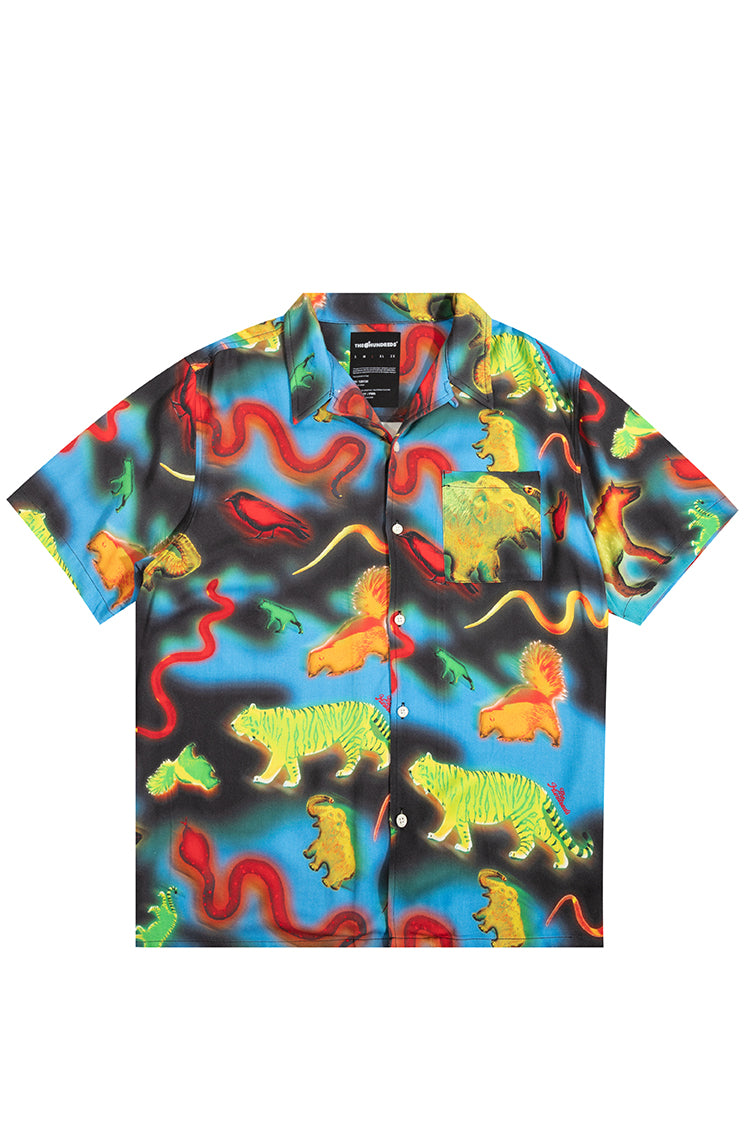 The Hundreds Shirts Wilds Woven Shirt Lila-Blau Rayon