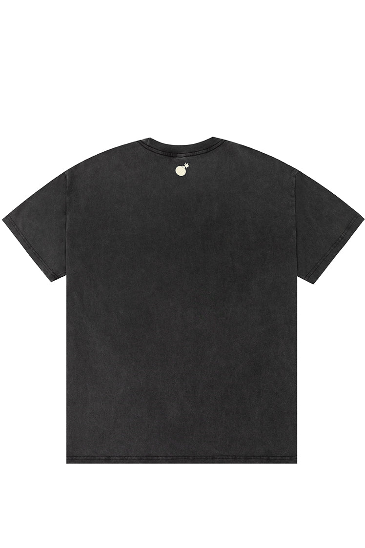The Hundreds Concrete T-Shirt Washed Black Baumwolle