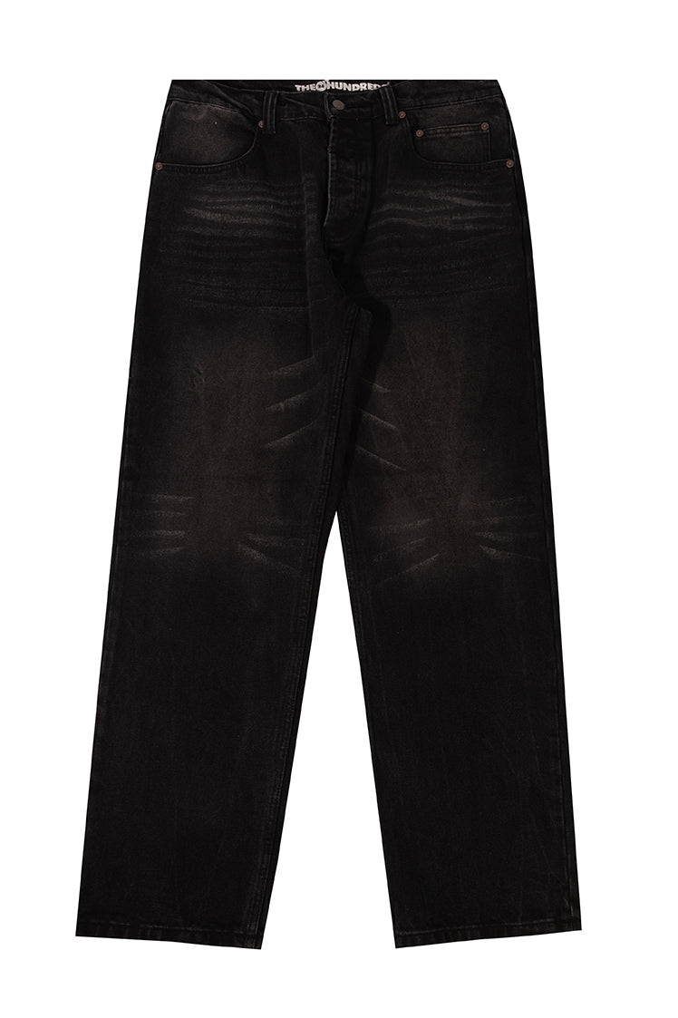 The Hundreds Flores Denim Baggy Jeans Washed Black 32