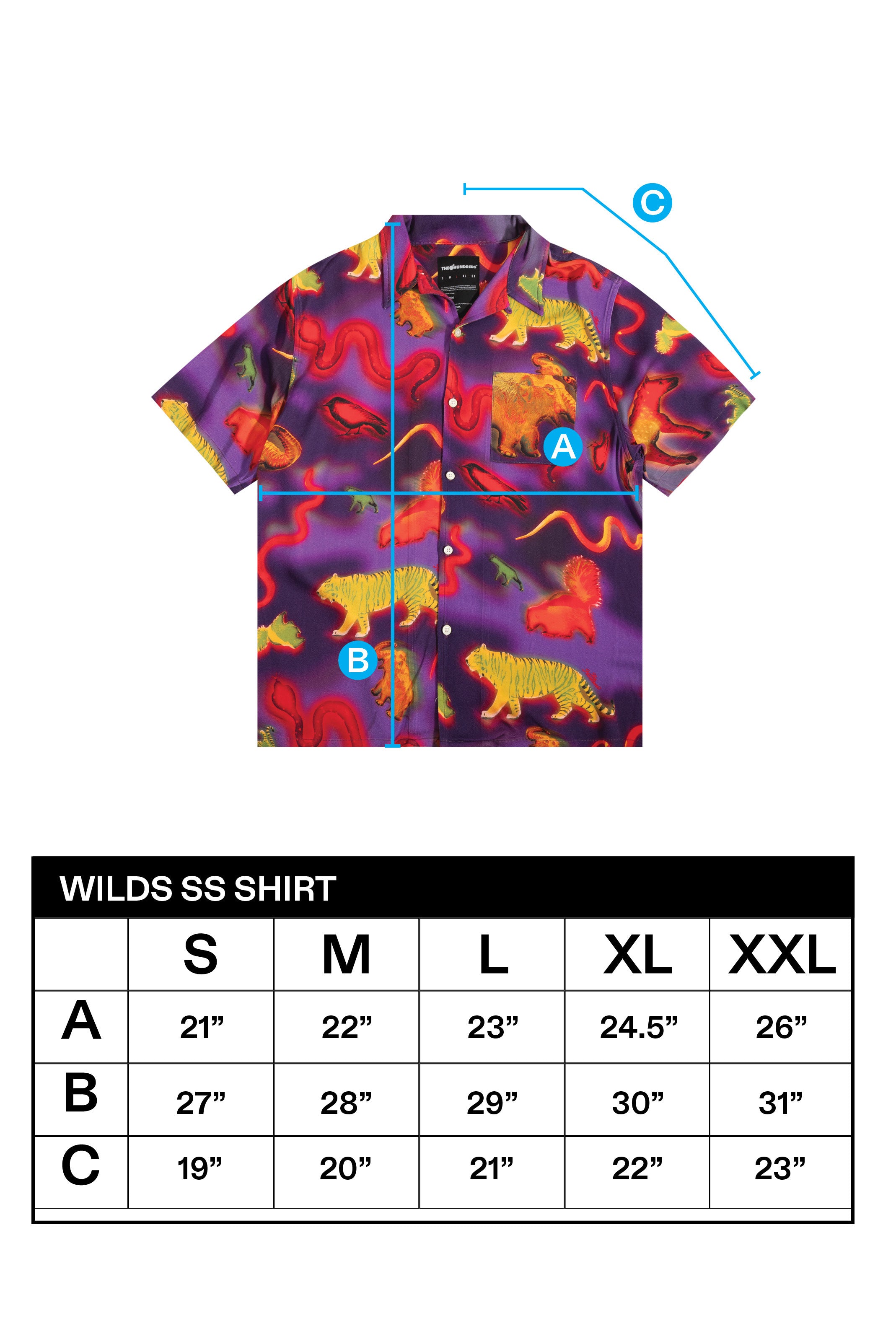 The Hundreds Shirts Wilds Woven Shirt Lila-Blau Rayon