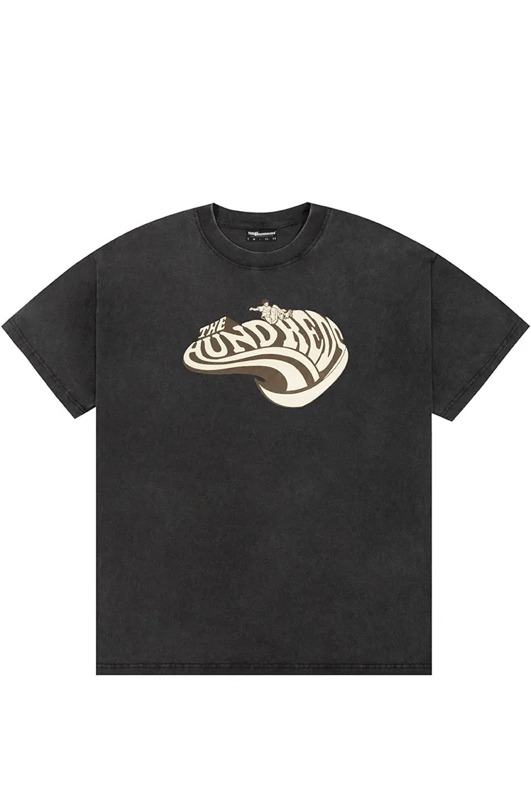 The Hundreds Concrete T-Shirt Washed Black Baumwolle