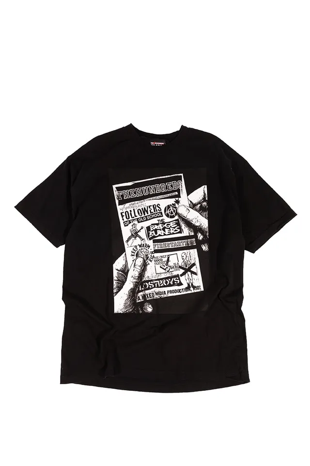 The Hundreds Flyer T-Shirt Schwarz Gr. XL mit Grafikprint