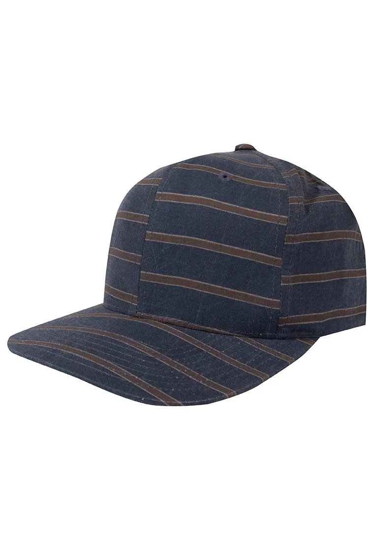 The Hundreds Striped Shirt Snapback Blau Vintage OS