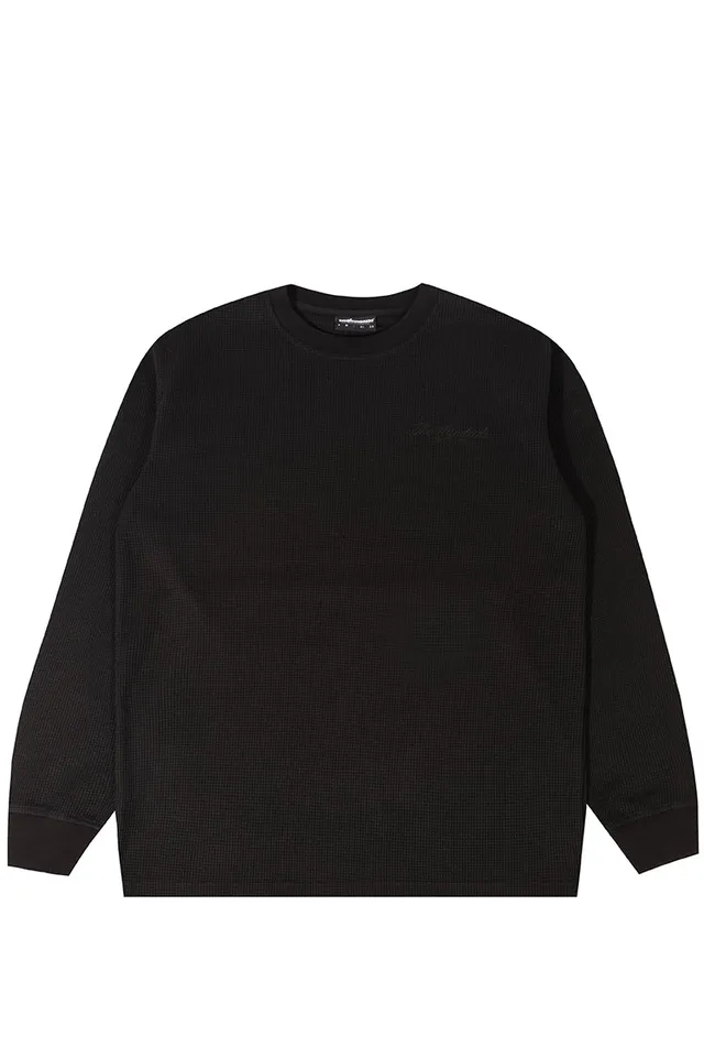 The Hundreds Rich LS Thermal Shirt Schwarz Waffelstrick