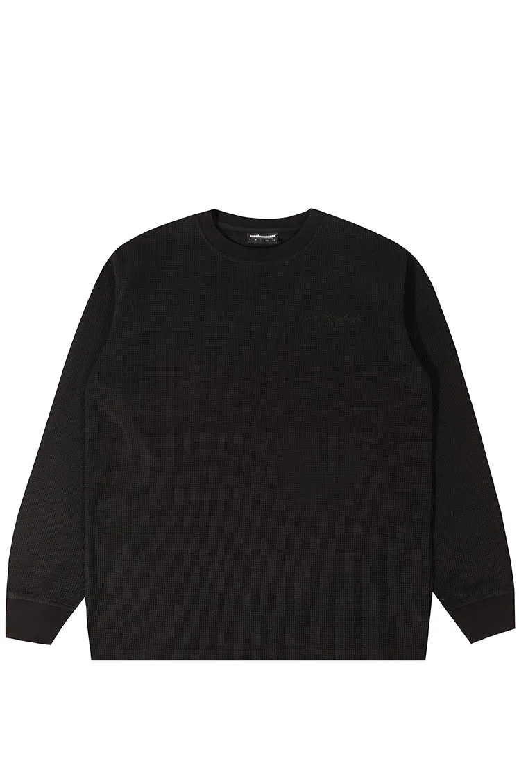 The Hundreds Rich LS Thermal Shirt Schwarz Waffelstrick