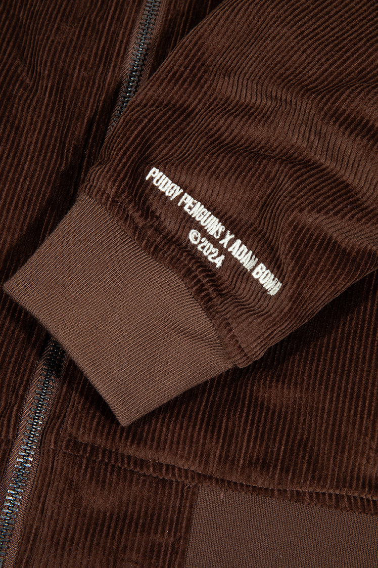The Hundreds Pudgy Bomber Jacket Bomberjacke Braun Cord