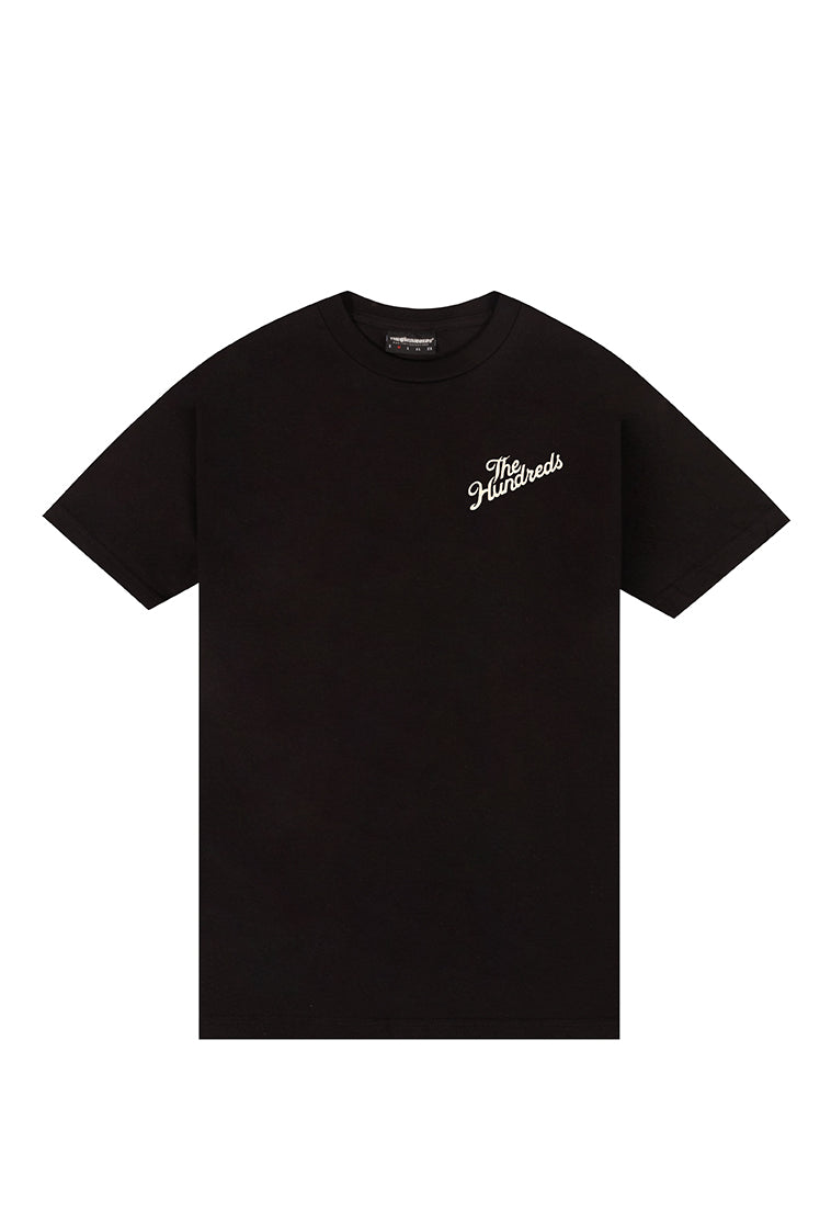 The Hundreds Graphic Tees Slant Crest T-Shirt Baumwolle schwarz